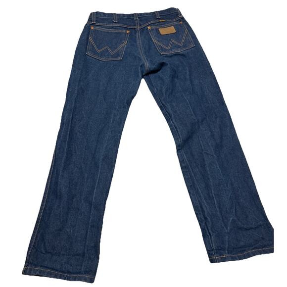Vintage Wrangler Jeans Mens 30x29 Blue Denim Straight Leg Western Fit A201 - Picture 6 of 7